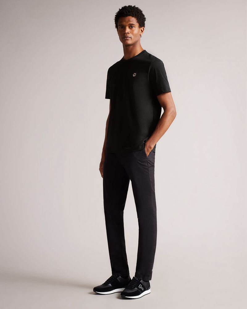 Ted Baker Oxford Sleeve T Blast Herr Svarta | DPY-508219