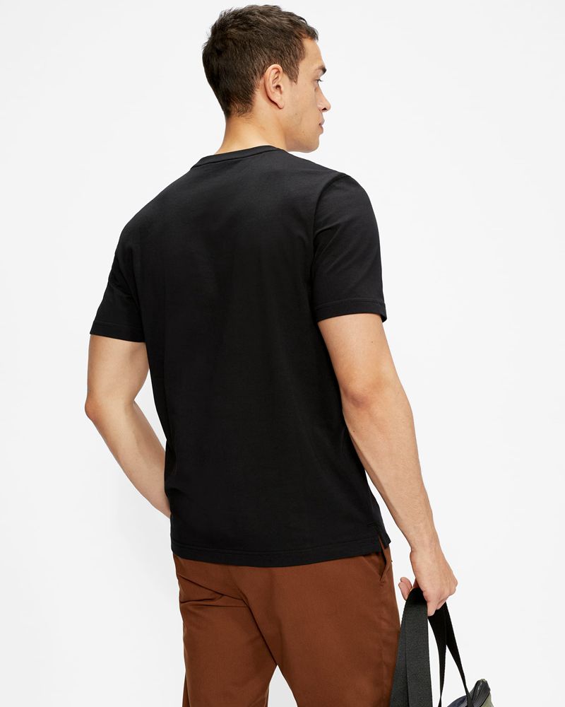 Ted Baker Oxford Sleeve T Blast Herr Svarta | DPY-508219