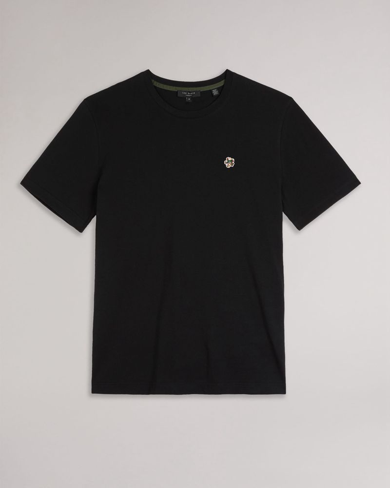 Ted Baker Oxford Sleeve T Blast Herr Svarta | DPY-508219