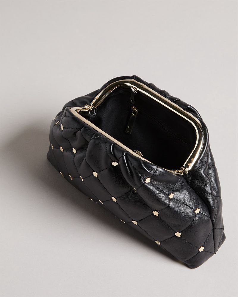 Ted Baker Pandorh Quilted Studded Clutch Clutch Väska Dam Svarta | ZED-617398
