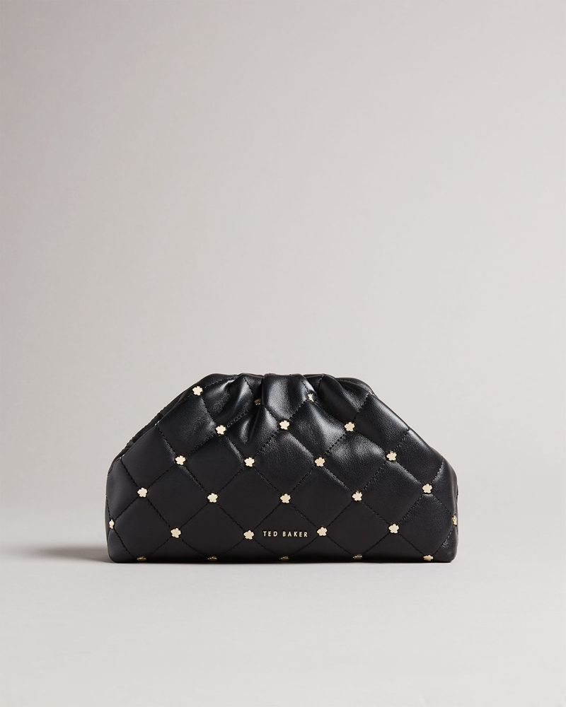 Ted Baker Pandorh Quilted Studded Clutch Clutch Väska Dam Svarta | ZED-617398