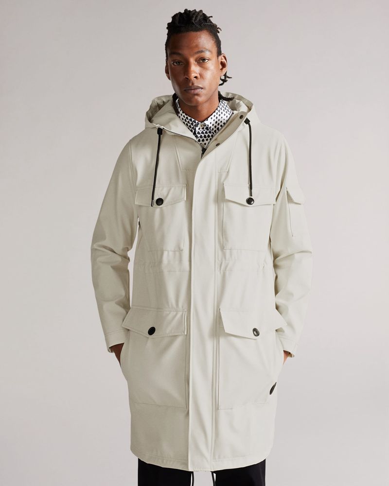 Ted Baker Papiled Utility Jacka Herr Vita | MWI-378401