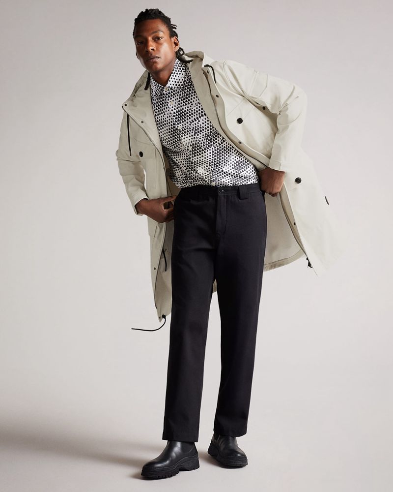 Ted Baker Papiled Utility Jacka Herr Vita | MWI-378401