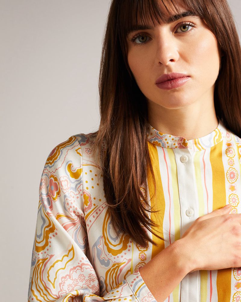 Ted Baker Paulita Handkerchief Hem Klänning Dam Gula | TZV-517364
