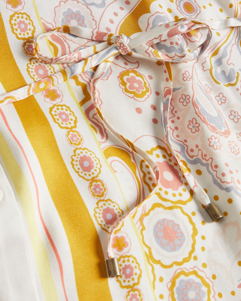 Ted Baker Paulita Handkerchief Hem Klänning Dam Gula | TZV-517364