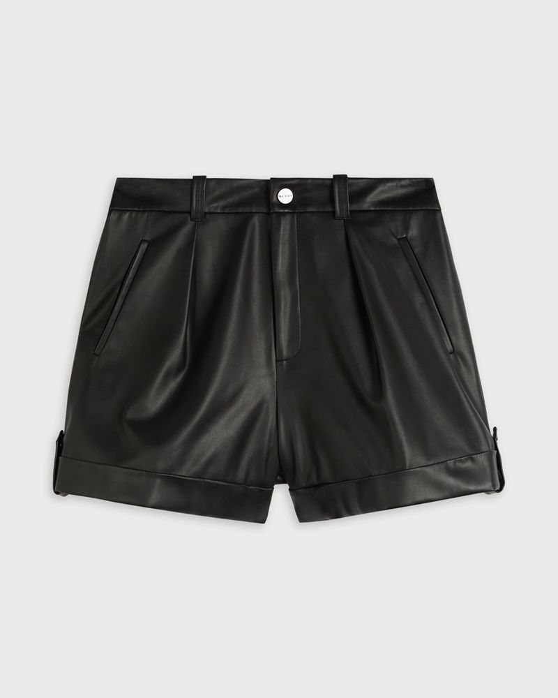 Ted Baker Pawa Pu s With Turn Ups Byxor Dam Svarta | ZOI-205193