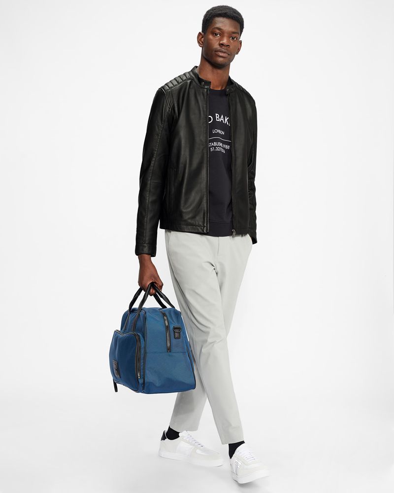 Ted Baker Paypa Läder Jacka Herr Svarta | XSO-672903