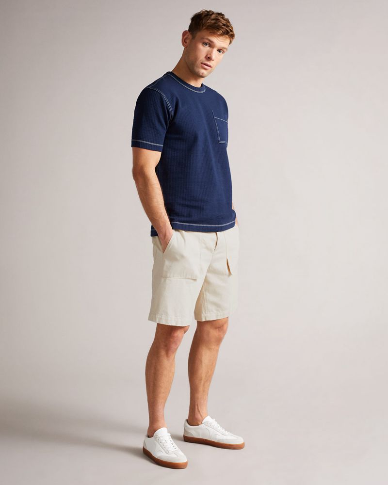 Ted Baker Pellon Denim Utility s Shorts Herr Vita | LKE-160587