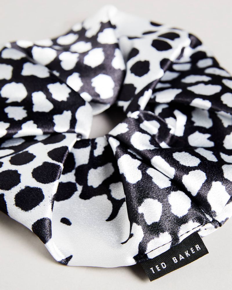 Ted Baker Persina Oversized Bolt On Spot-Print Scrunchie Halsduk Dam Vita | RIS-694072