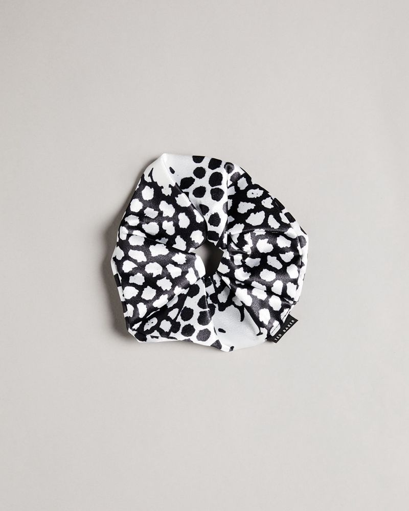 Ted Baker Persina Oversized Bolt On Spot-Print Scrunchie Halsduk Dam Vita | RIS-694072