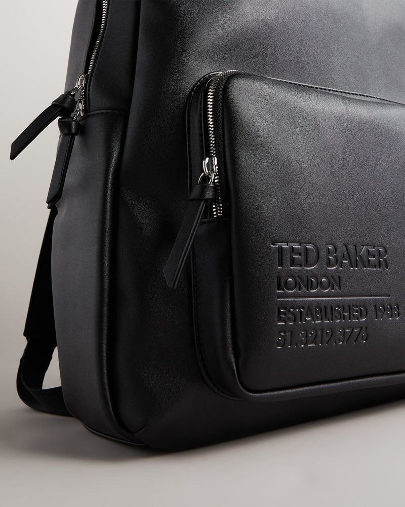 Ted Baker Phileap Recycled Pu Ryggsäck Herr Svarta | UEX-791465