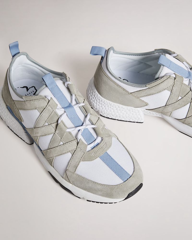 Ted Baker Pierre Inflated Sole Runner Sneakers Herr Blå | AZW-821456