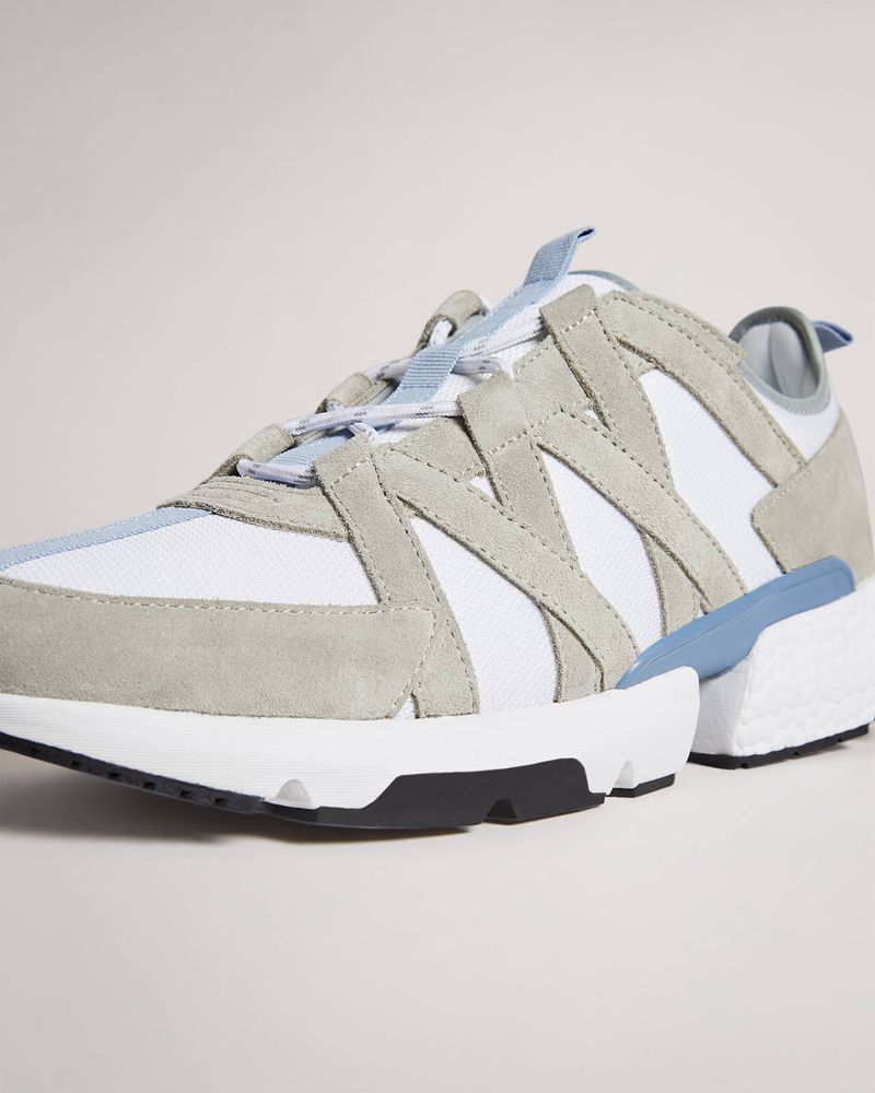 Ted Baker Pierre Inflated Sole Runner Sneakers Herr Blå | AZW-821456