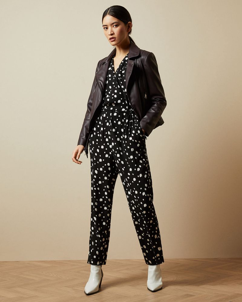 Ted Baker Pipiy Faux Läder Biker Jacka Dam Lila | AXZ-429856