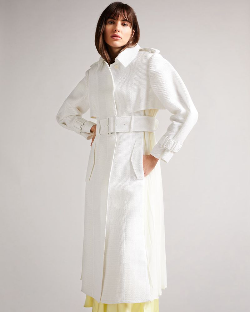 Ted Baker Pira Pleated Trench Rockar Dam Vita | PEK-317652