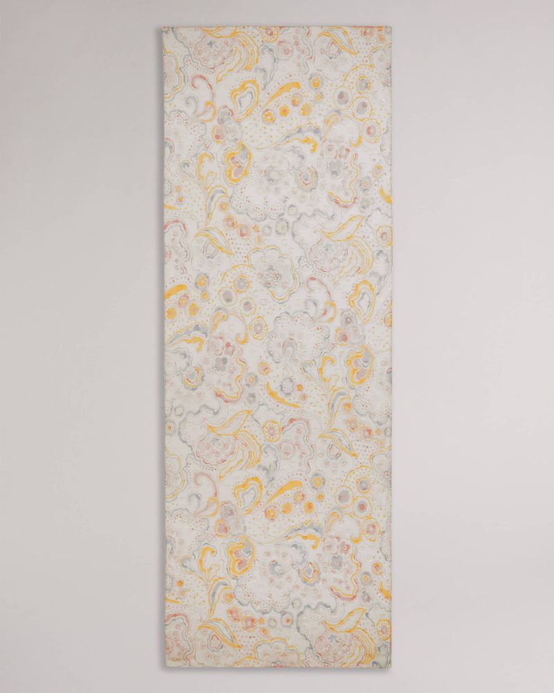 Ted Baker Pondree Paisley Silk Blend Halsduk Dam Vita | IKV-958472