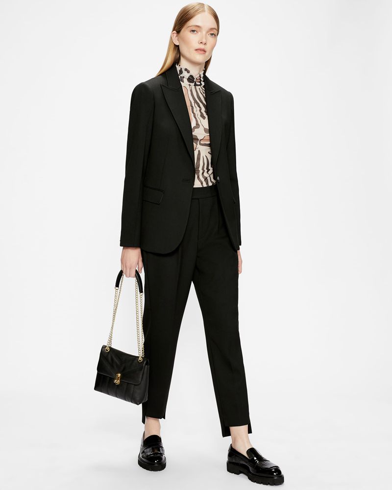 Ted Baker Popiey Tailored Single Breasted Jacka Dam Svarta | TVN-127680