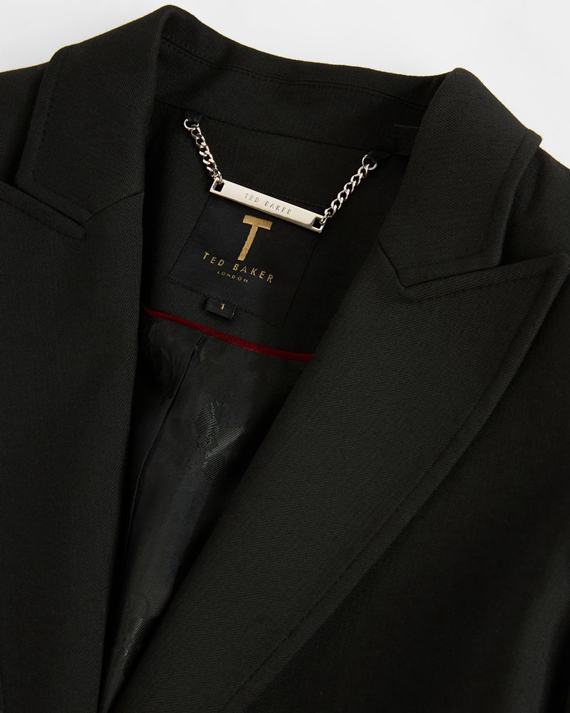 Ted Baker Popiey Tailored Single Breasted Jacka Dam Svarta | TVN-127680