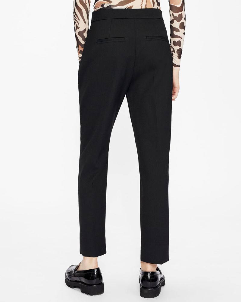 Ted Baker Popieyt Tapered Leg Tailored Byxor Dam Svarta | OYP-896320