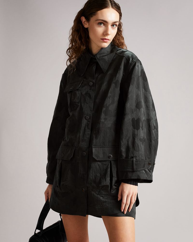 Ted Baker Ppippa Camo Jacquard Hunting Jacka Dam Gröna | UIS-791486