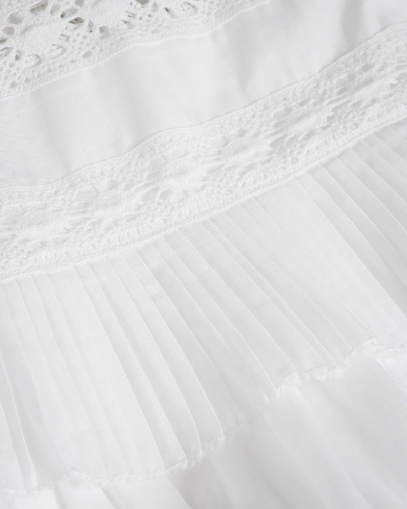 Ted Baker Promis Midi With Grosgrain Straps Klänning Dam Vita | GAF-637542