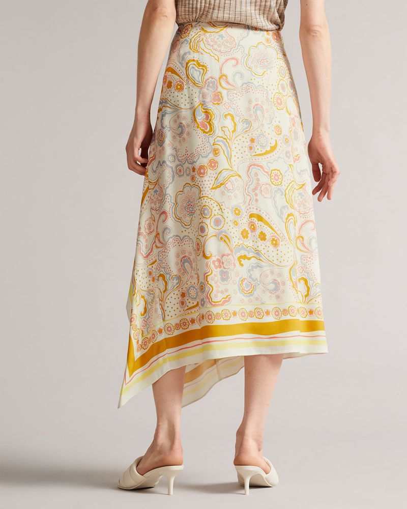 Ted Baker Rafaele Column With Curved Asymmetric Panel Kjolar Dam Gula | ILK-043987