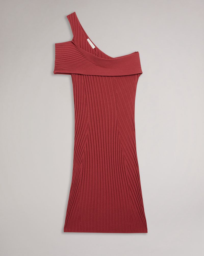 Ted Baker Ragazza Seam Free Asymmetric Knit Klänning Dam Rosa | KGM-593682