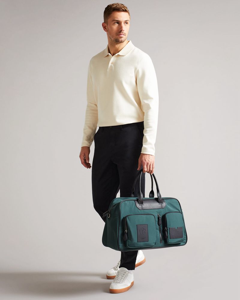 Ted Baker Raill Modular Weekendväska Herr Gröna | IEN-352647