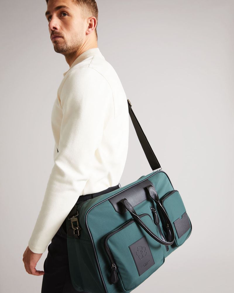Ted Baker Raill Modular Weekendväska Herr Gröna | IEN-352647