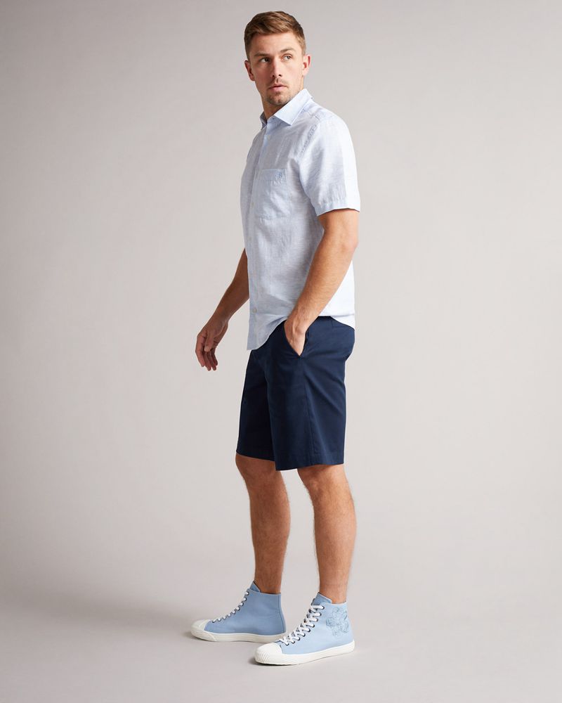 Ted Baker Rannip Magnolia Embroidered Sneakers Herr Blå | EWA-314082