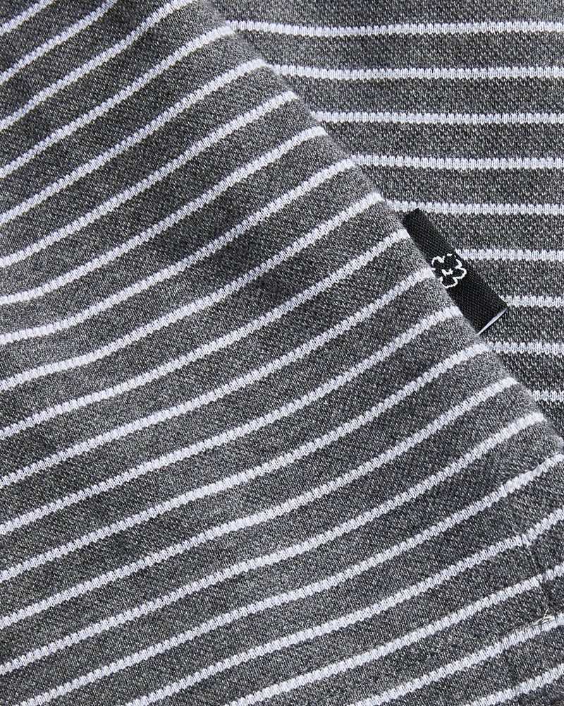Ted Baker Ravens Ss Striped Pique Polo Blast Herr Gray | EJZ-263710