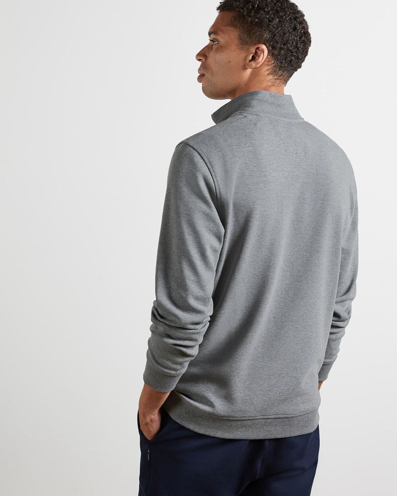 Ted Baker Rebal Ls Funnel Neck Layering Blast Herr Gray | GNC-705963