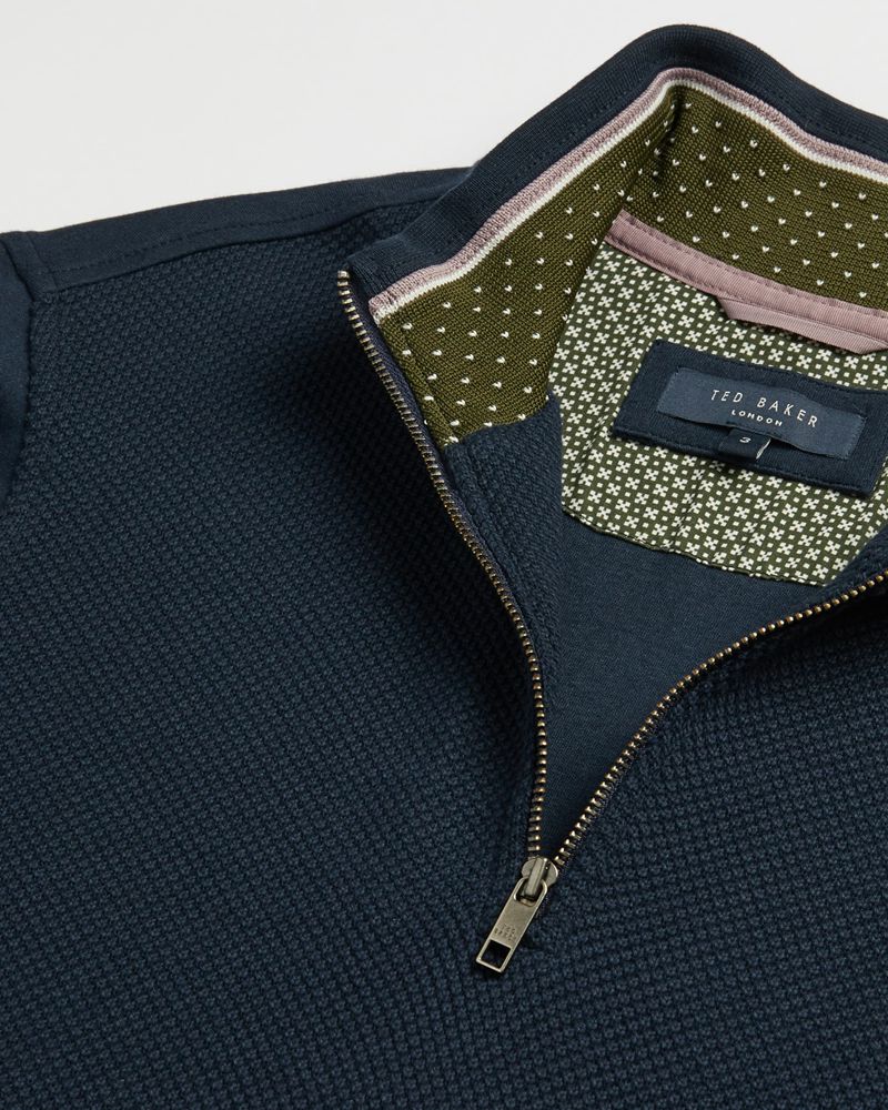 Ted Baker Rebal Ls Funnel Neck Layering Blast Herr Marinblå | MNO-650193