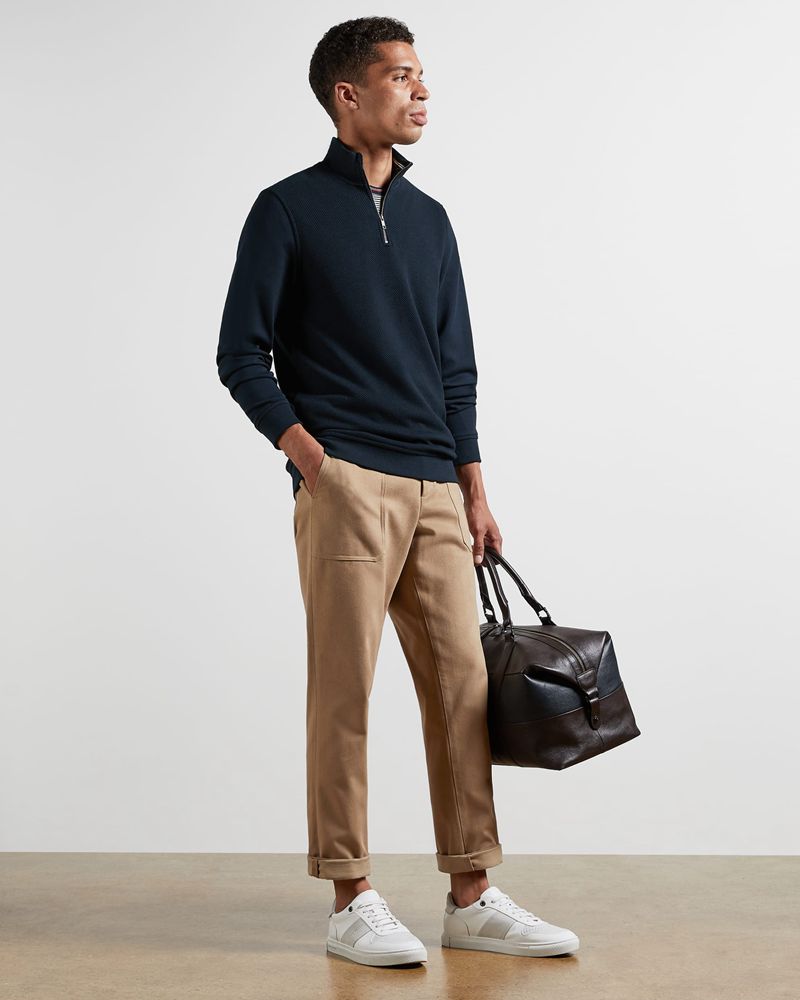 Ted Baker Rebal Ls Funnel Neck Layering Blast Herr Marinblå | MNO-650193