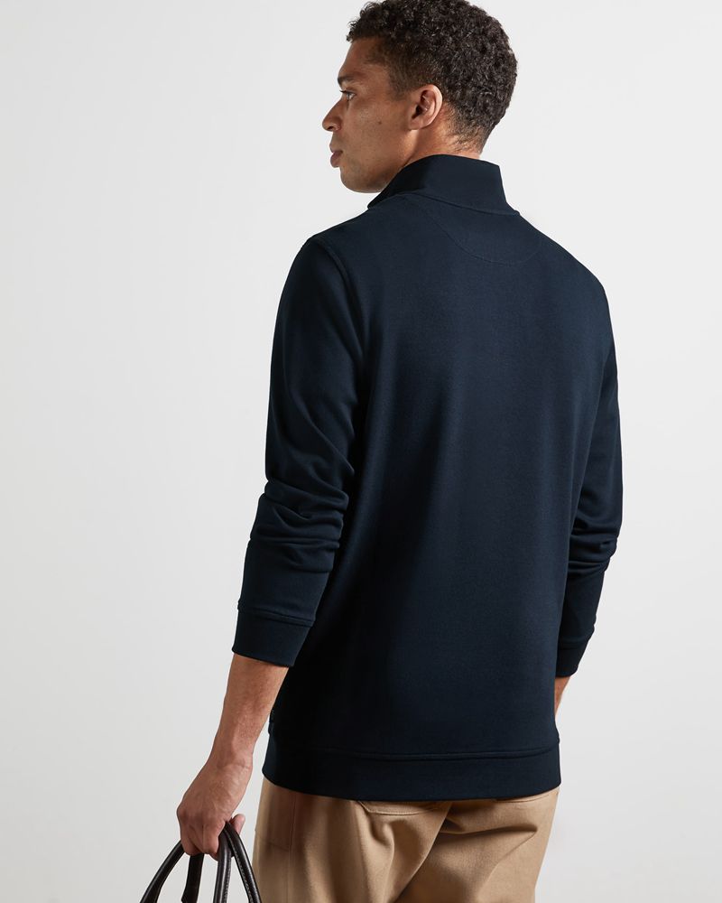 Ted Baker Rebal Ls Funnel Neck Layering Blast Herr Marinblå | MNO-650193
