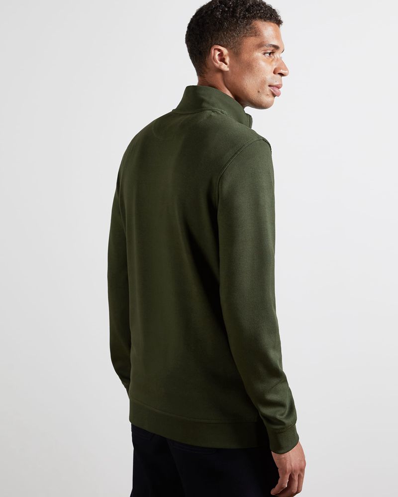 Ted Baker Rebal Ls Funnel Neck Layering Blast Herr Khaki | TFP-428579