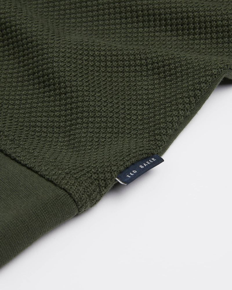 Ted Baker Rebal Ls Funnel Neck Layering Blast Herr Khaki | TFP-428579