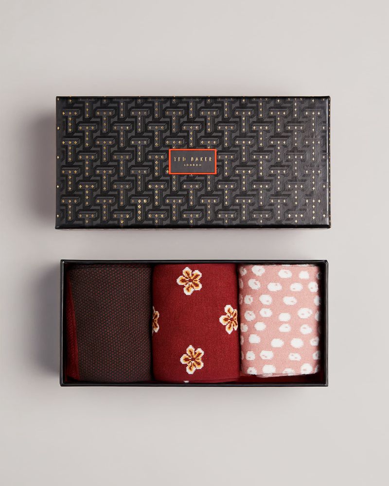 Ted Baker Reddpak Three Pack Of Strumpor Herr Olika Färger | BYW-691480