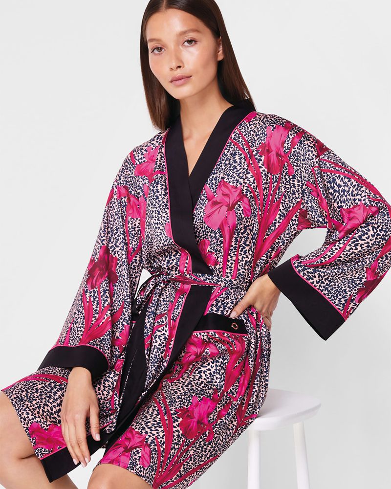 Ted Baker Reltii M46594 Black Iris Robe Nattkläder Dam Svarta | HLT-014729