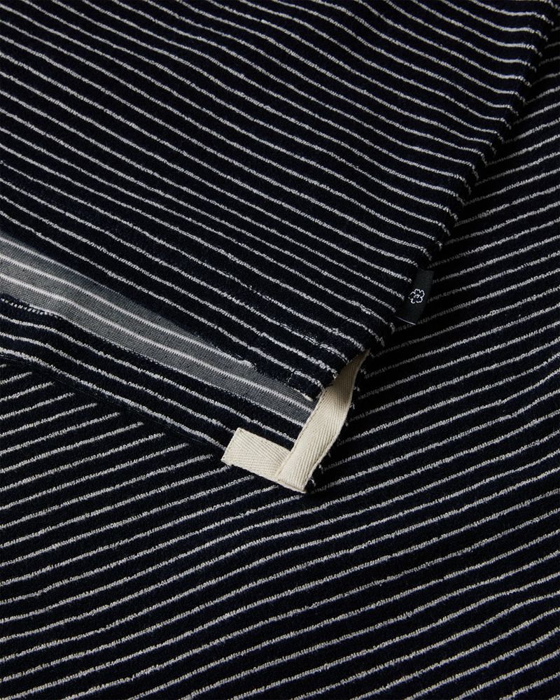 Ted Baker Rendle Ss Striped Towelling Polo Blast Herr Marinblå | FTA-753480
