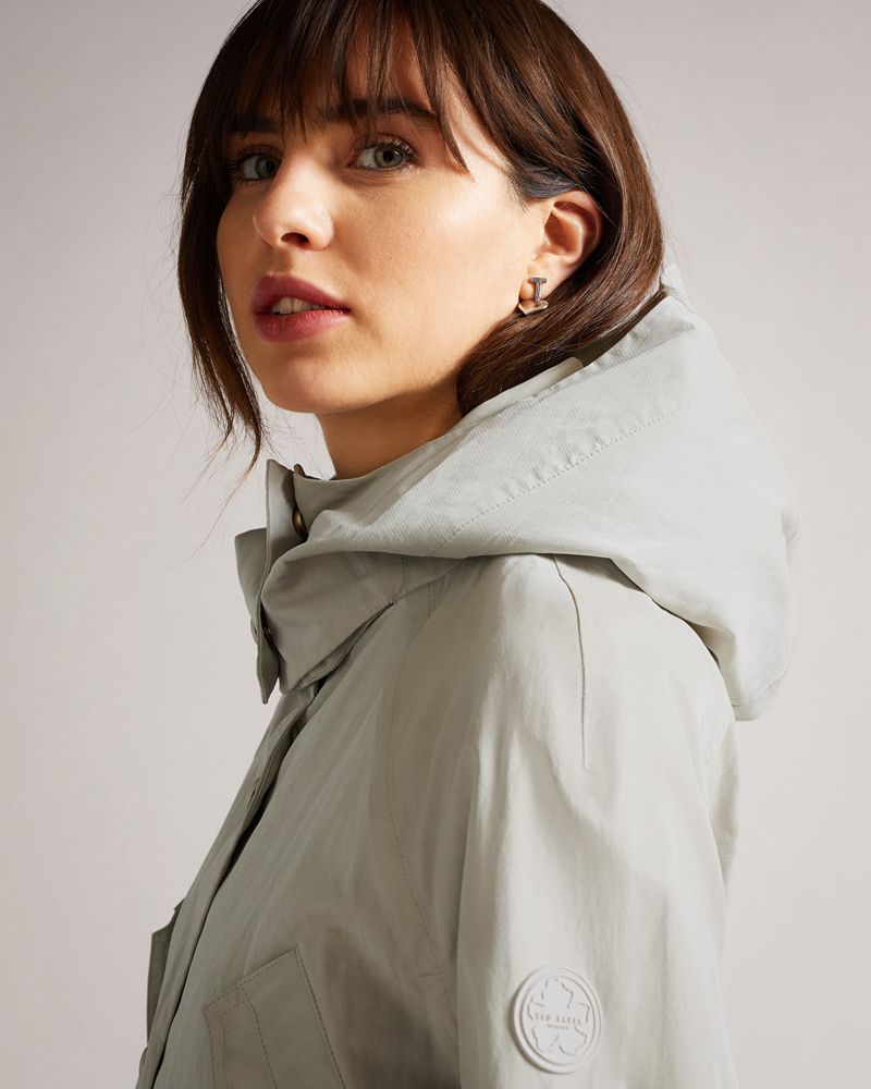 Ted Baker Renniey Technical Rain Mac Jacka Dam Vita | ASM-149865