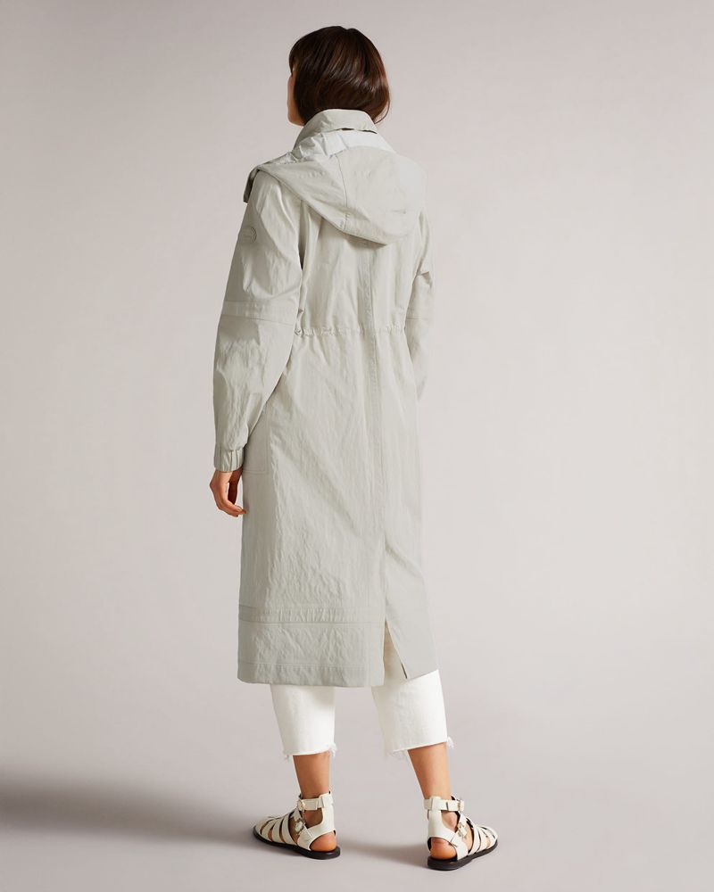 Ted Baker Renniey Technical Rain Mac Jacka Dam Vita | ASM-149865