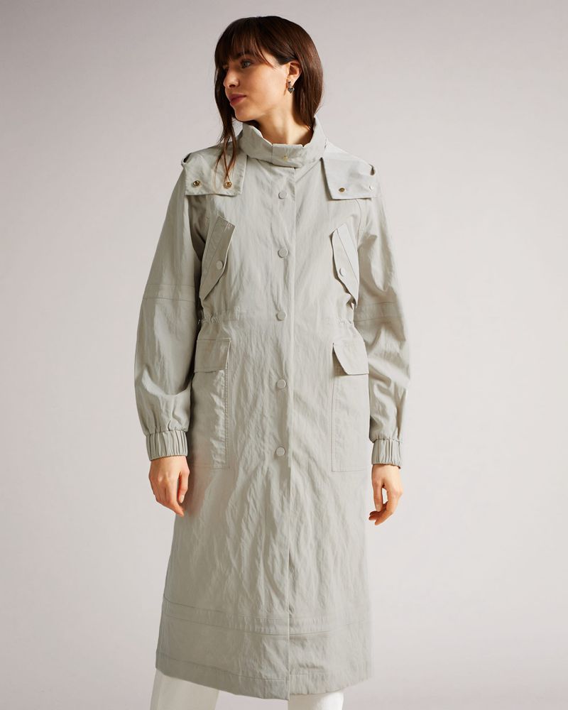 Ted Baker Renniey Technical Rain Mac Jacka Dam Vita | ASM-149865