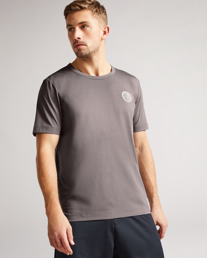 Ted Baker Roding Sleeve Active Quick Dry T Blast Herr Gray | GJE-296053