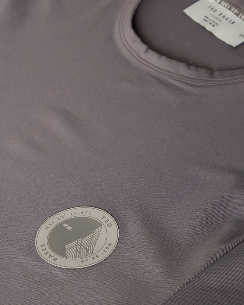 Ted Baker Roding Sleeve Active Quick Dry T Blast Herr Gray | GJE-296053