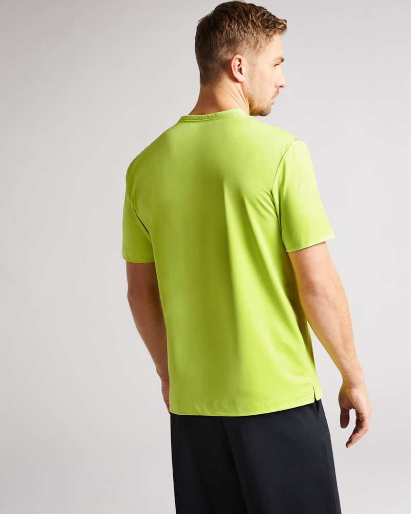 Ted Baker Roding Sleeve Active Quick Dry T Blast Herr Gula Gröna | XYO-204786