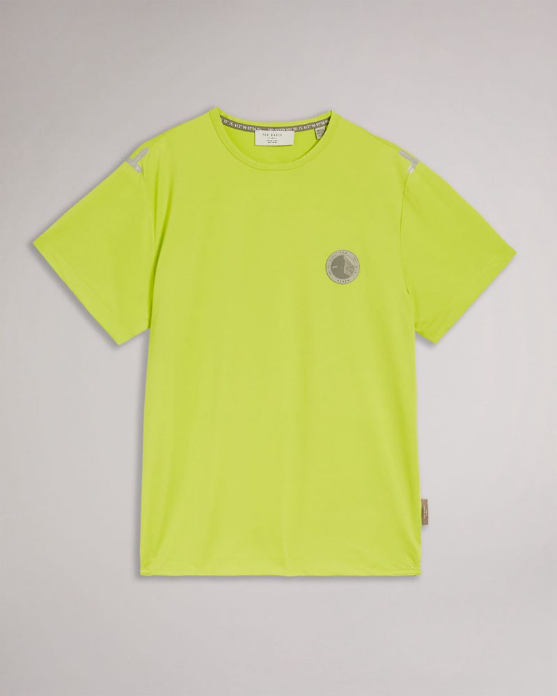Ted Baker Roding Sleeve Active Quick Dry T Blast Herr Gula Gröna | XYO-204786
