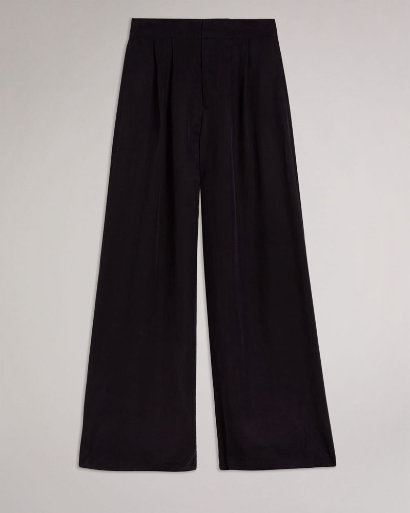 Ted Baker Ronia Pleated Breda Flood Length Byxor Dam Marinblå | BVT-387502