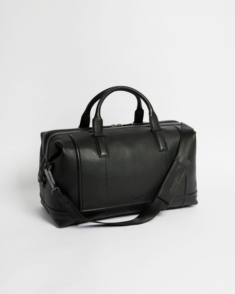 Ted Baker Roocks Läder Weekendväska Herr Svarta | PGV-237156