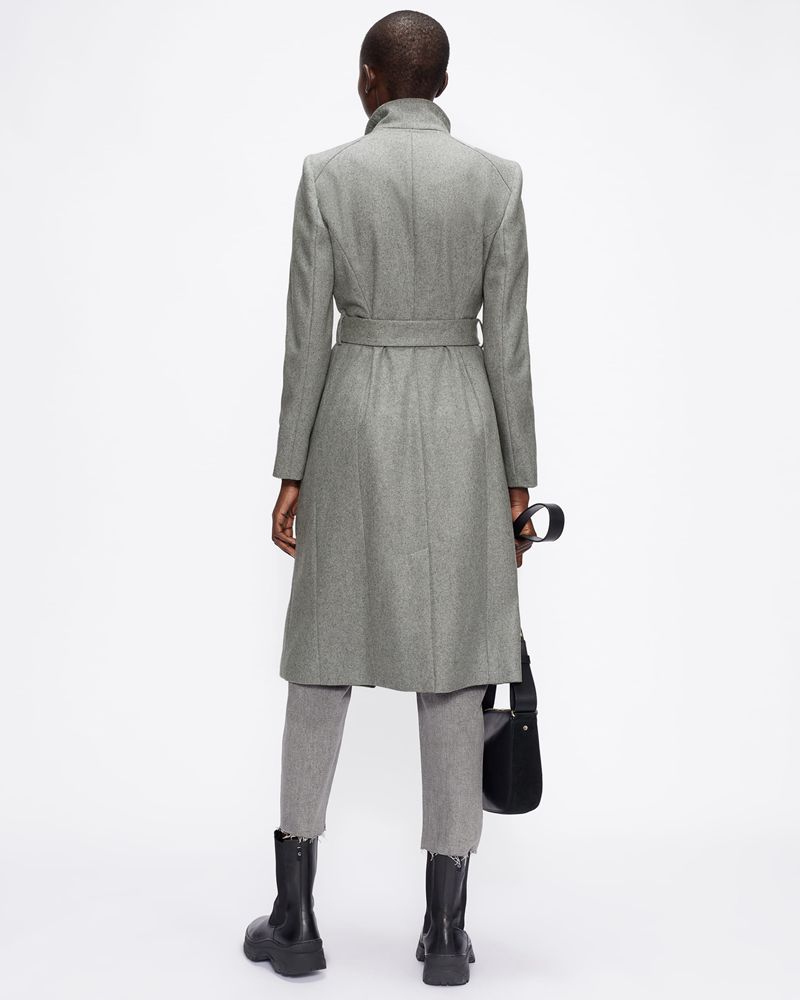 Ted Baker Rose Wool Wrap Rockar Dam Gray | XFK-370129